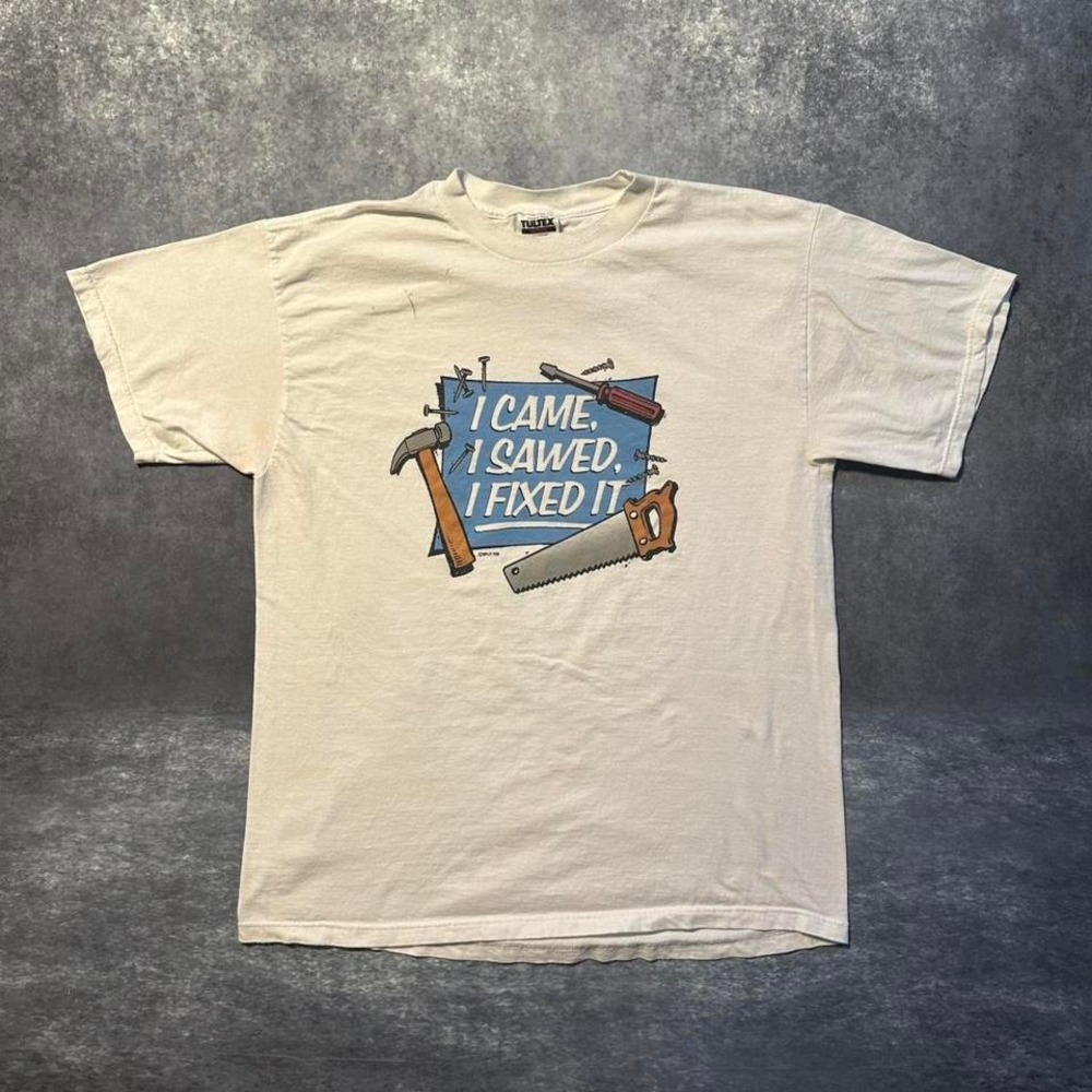 Vintage Funny Carpenter Blue Collar T Shirt Men's XL